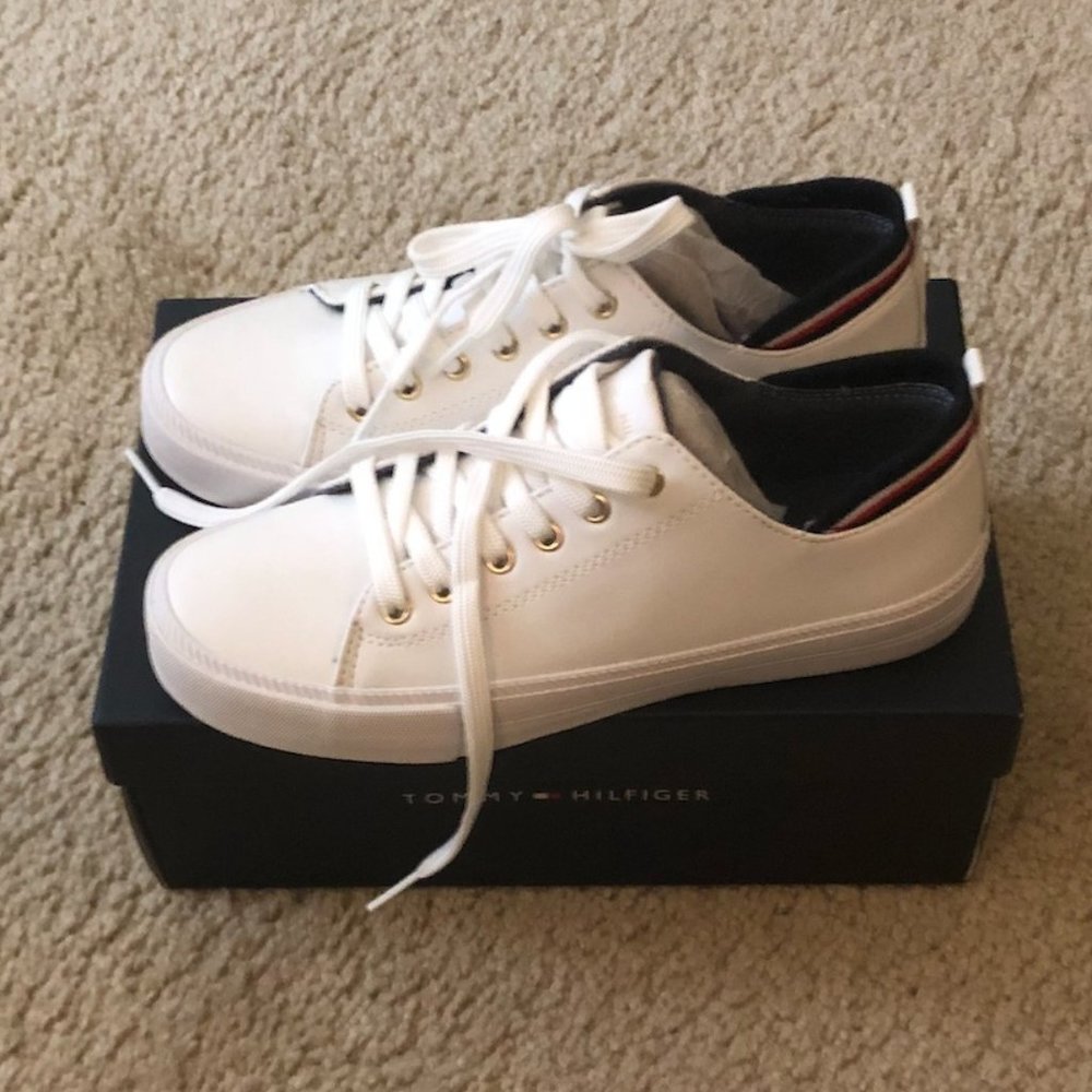 white sneakers